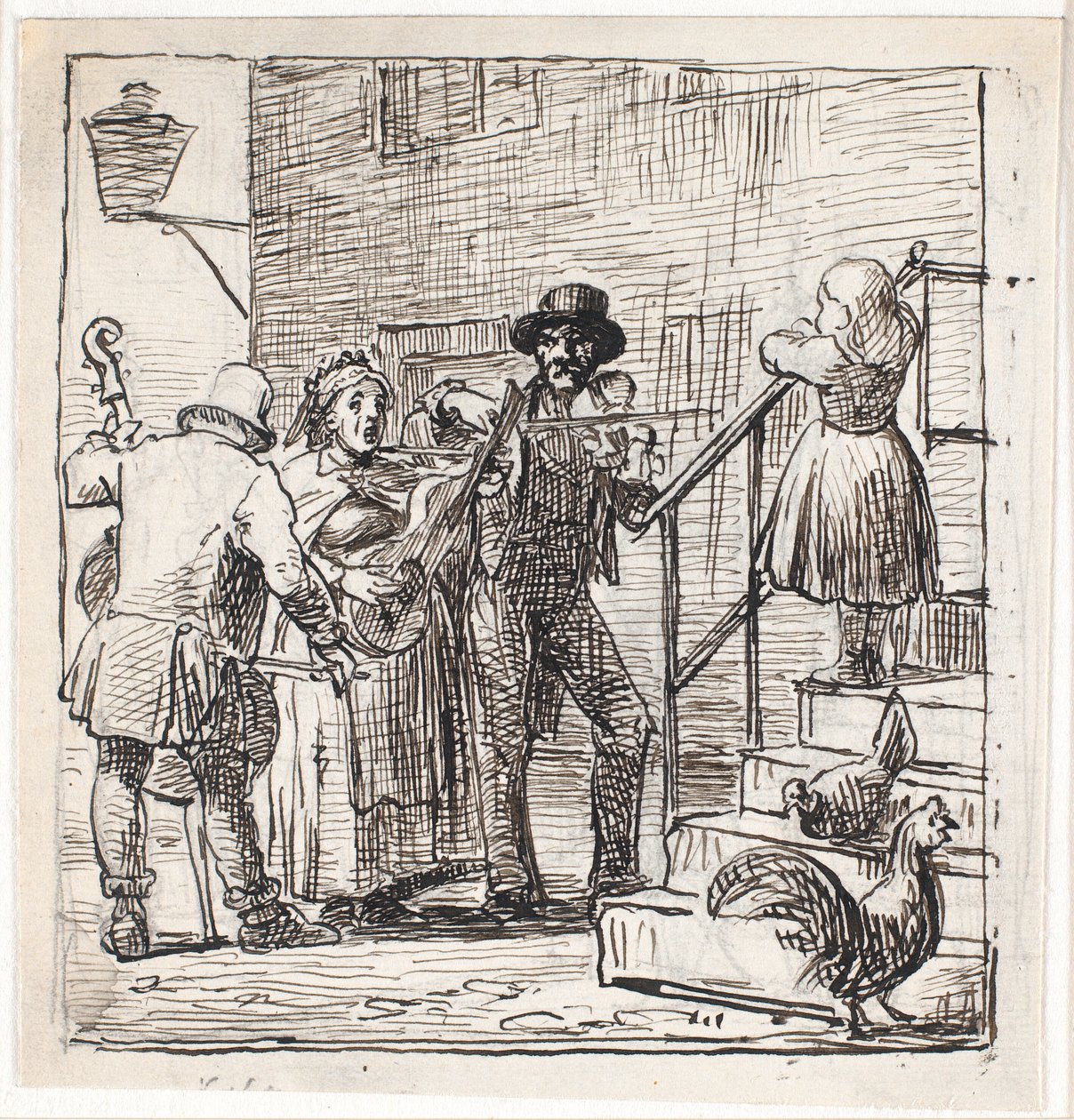 Músicos de rua de Wilhelm Marstrand