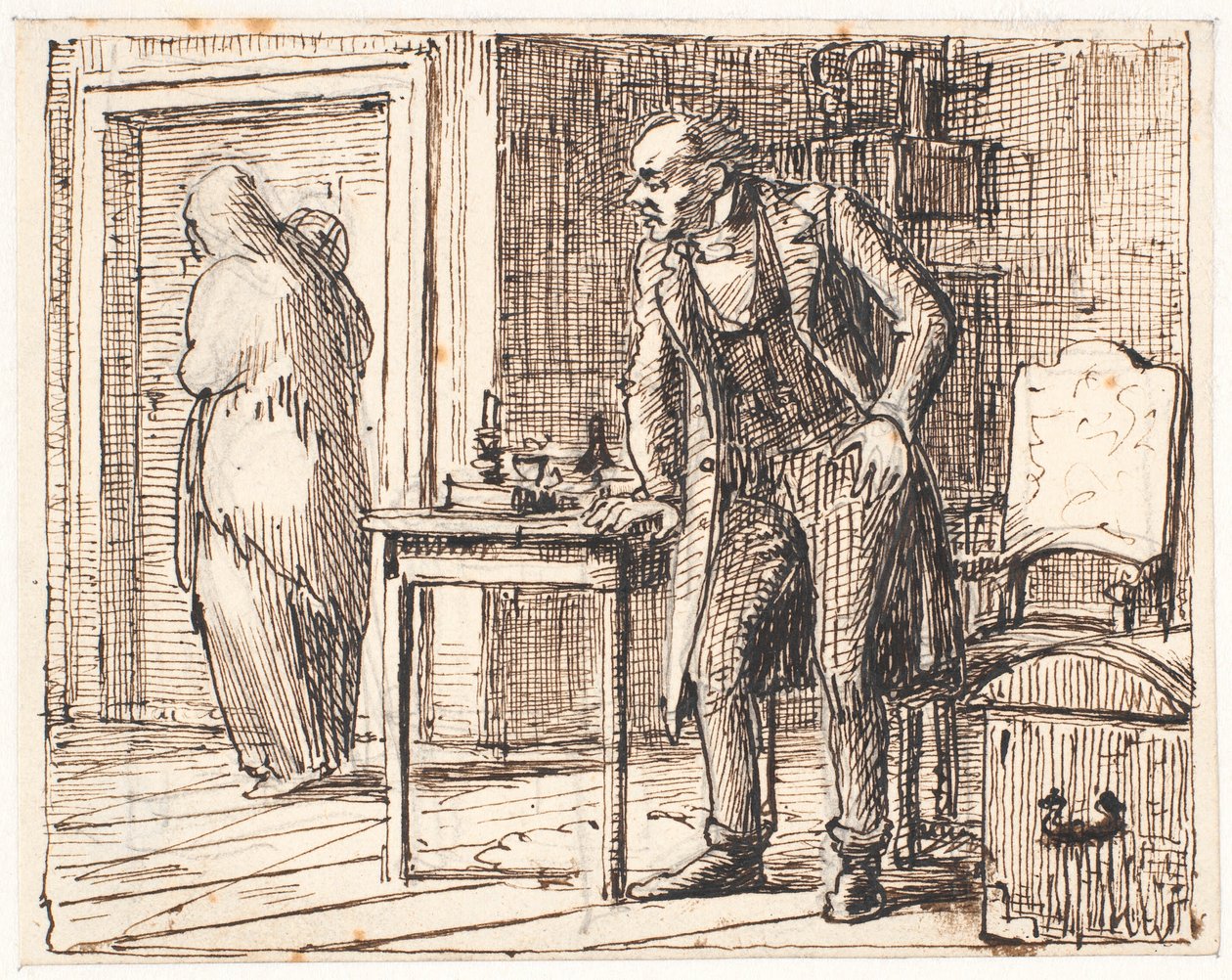 O avarento e a pobre esposa de Wilhelm Marstrand