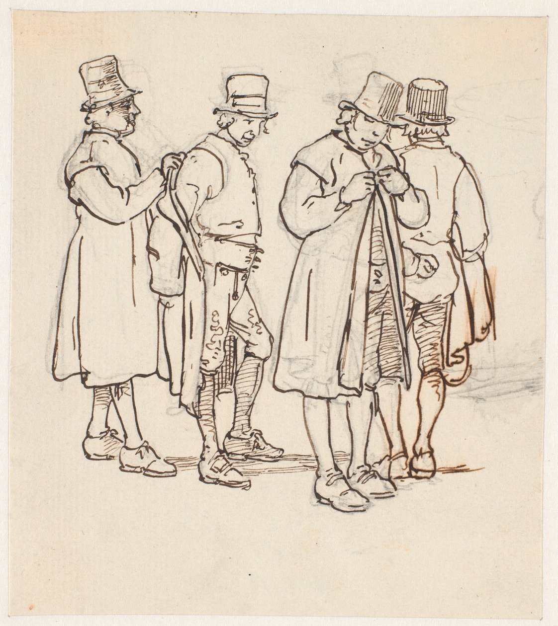 Grupo de quatro fazendeiros suecos de Wilhelm Marstrand
