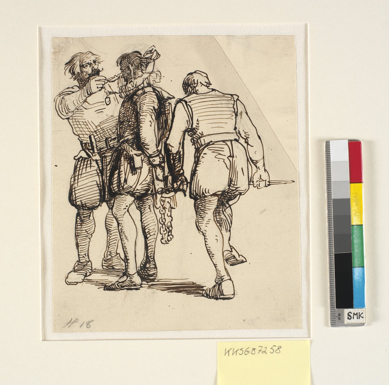 O grupo com Rosenkrantz t.h. no desenho acima (kksgb7257) de Wilhelm Marstrand