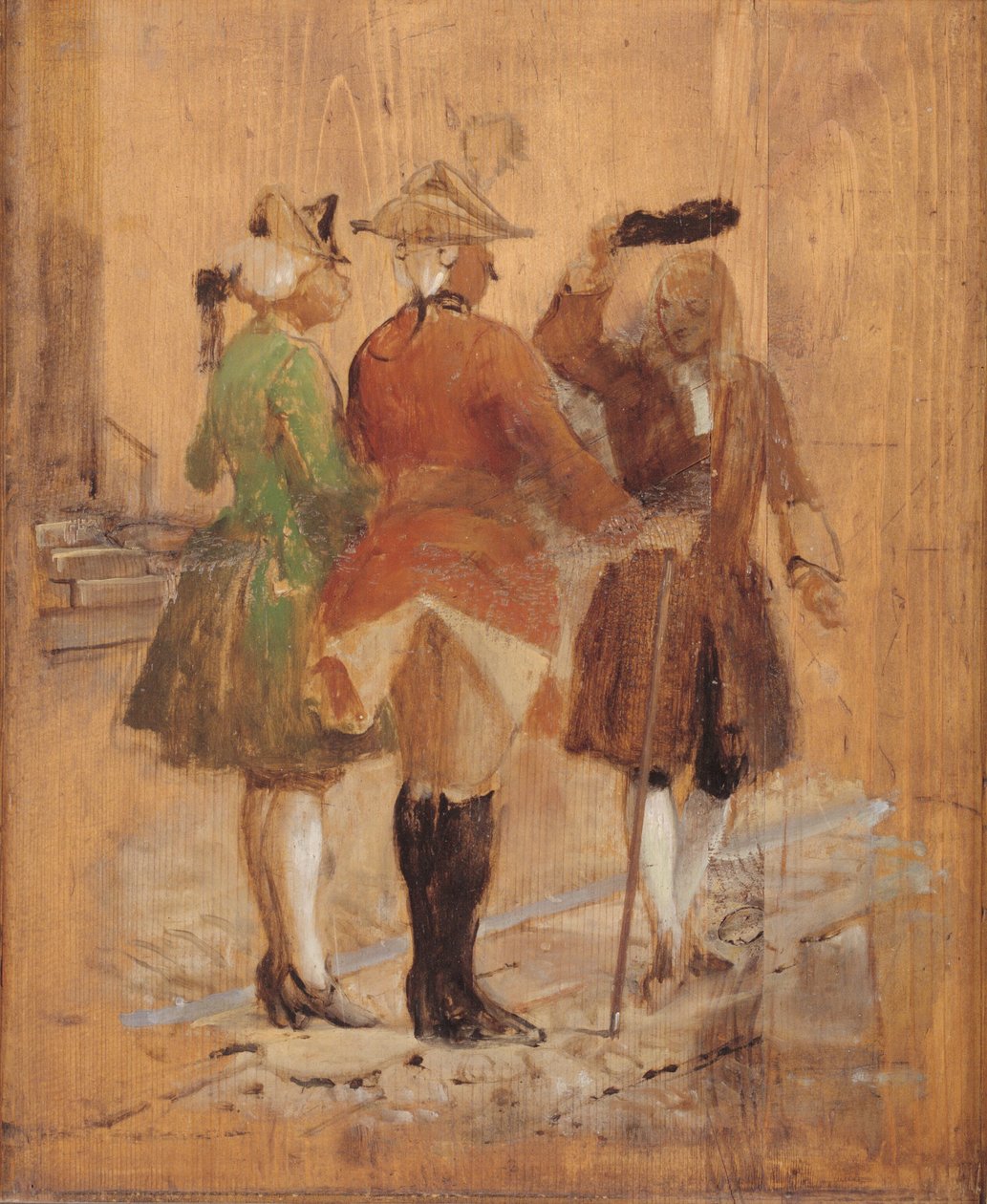 Holberg sai do caminho para Jacob von Thyboe e Jean de France de Wilhelm Marstrand
