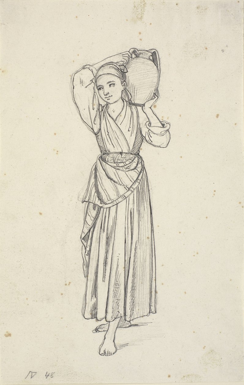 Mulher com uma jarra no ombro de Wilhelm Marstrand