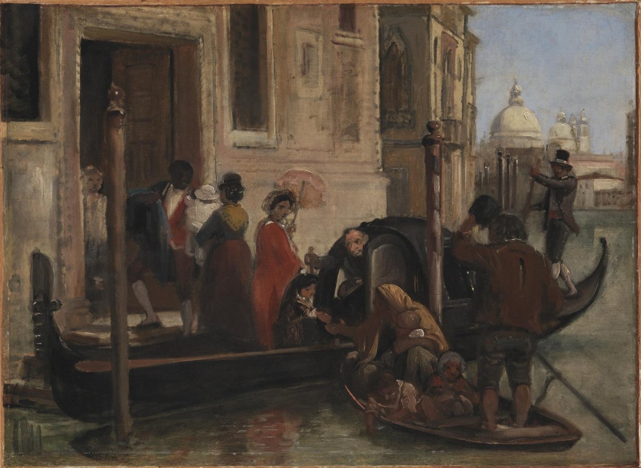 Desembarque em Veneza. À Distância S. Maria delle Salute de Wilhelm Marstrand