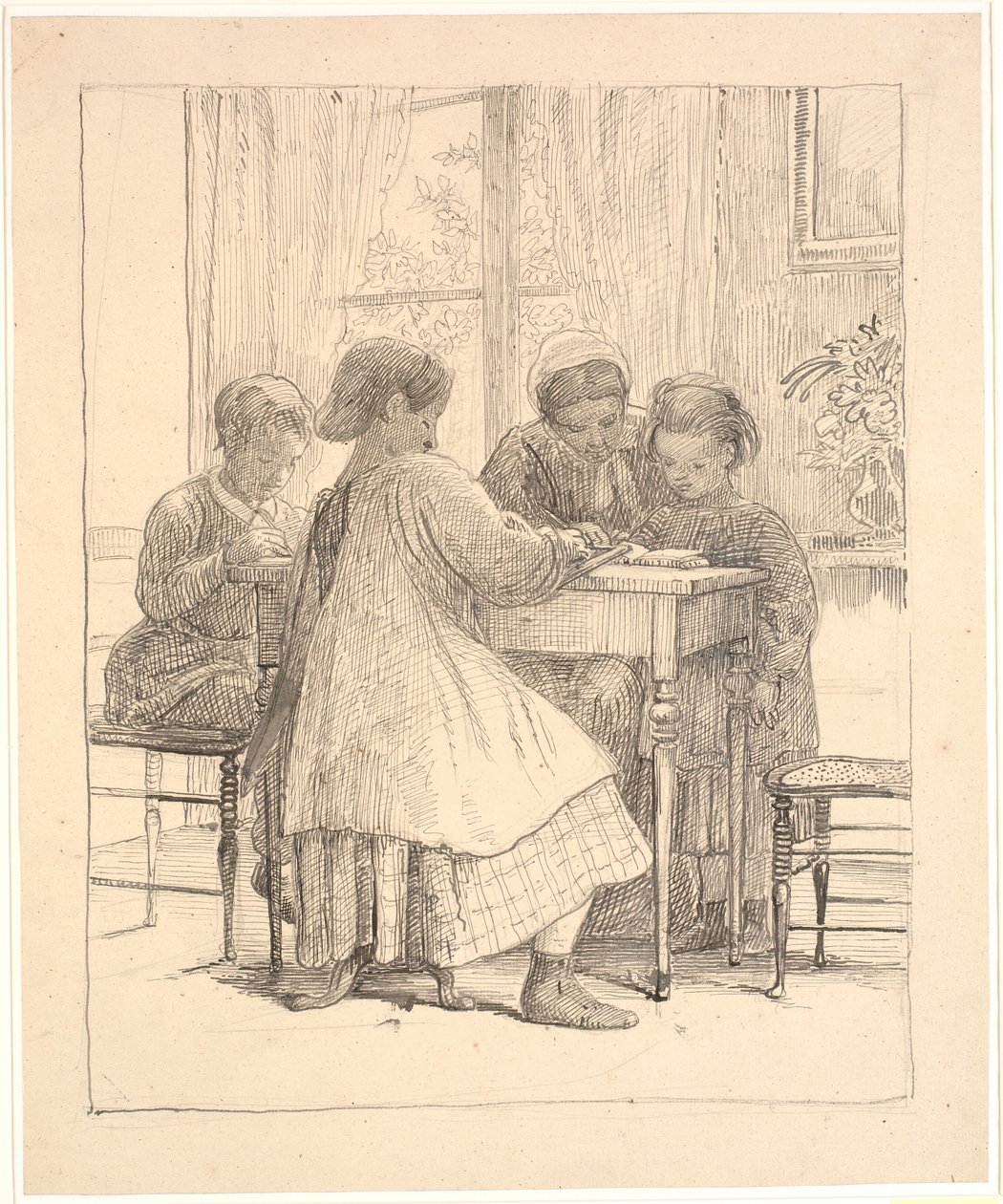 Leitura do dever de casa de Wilhelm Marstrand