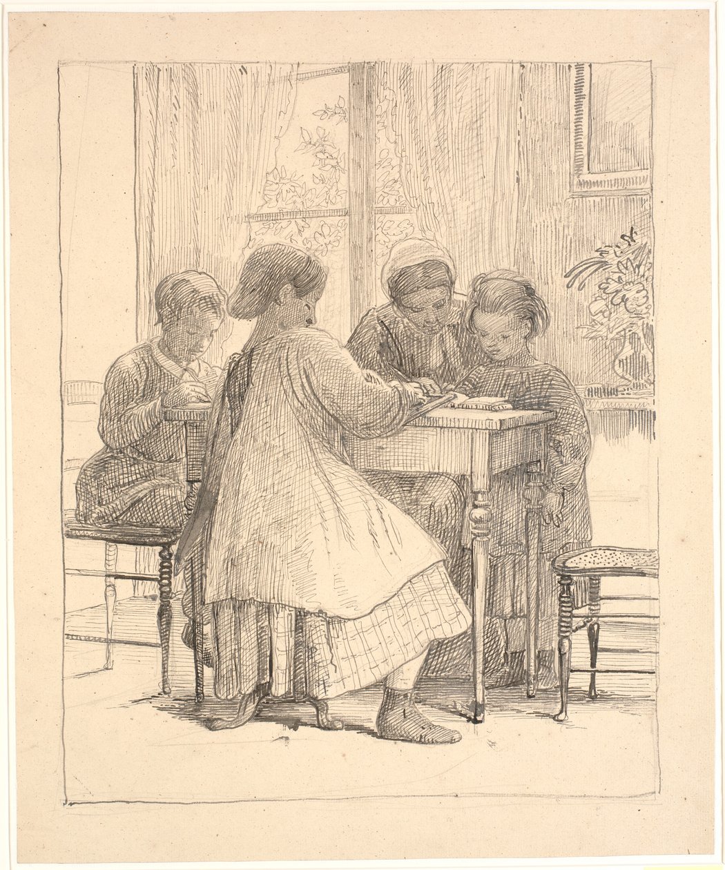 Leitura do dever de casa de Wilhelm Marstrand