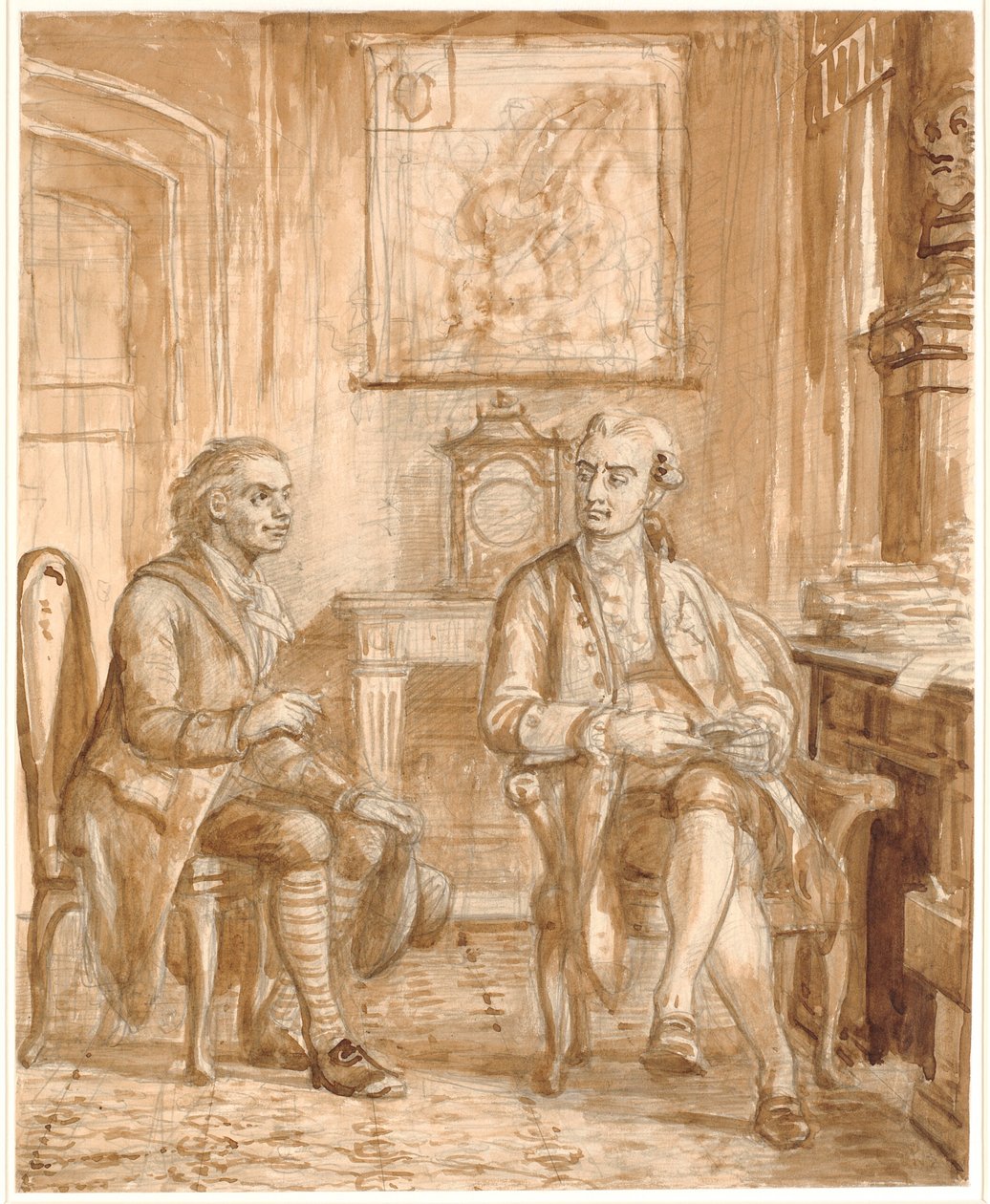 Ministro Guldberg e Wessel de Wilhelm Marstrand