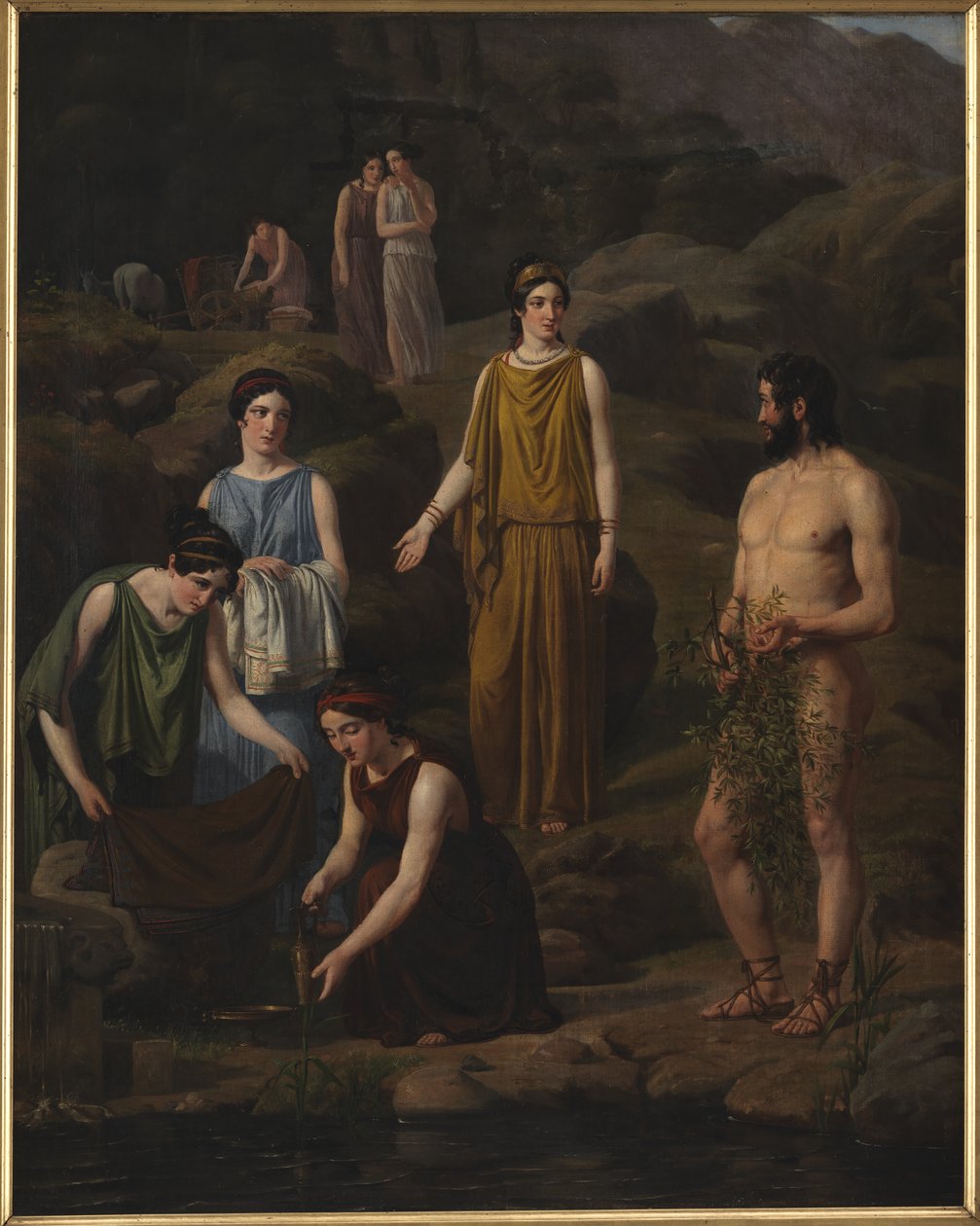 Nausicaa traz as roupas do náufrago Odisseu de Wilhelm Marstrand