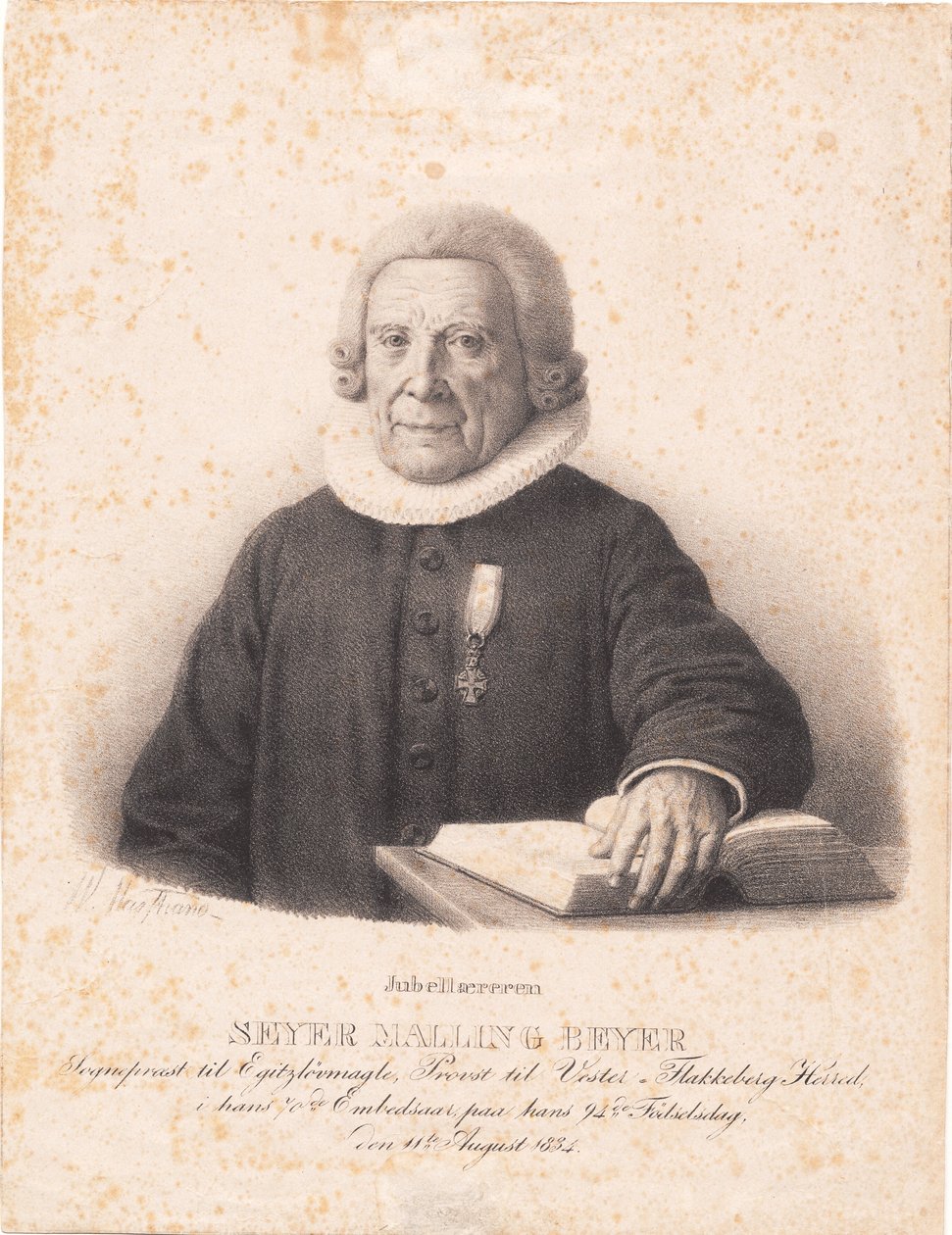 Pastor S. M. Beyer de Wilhelm Marstrand