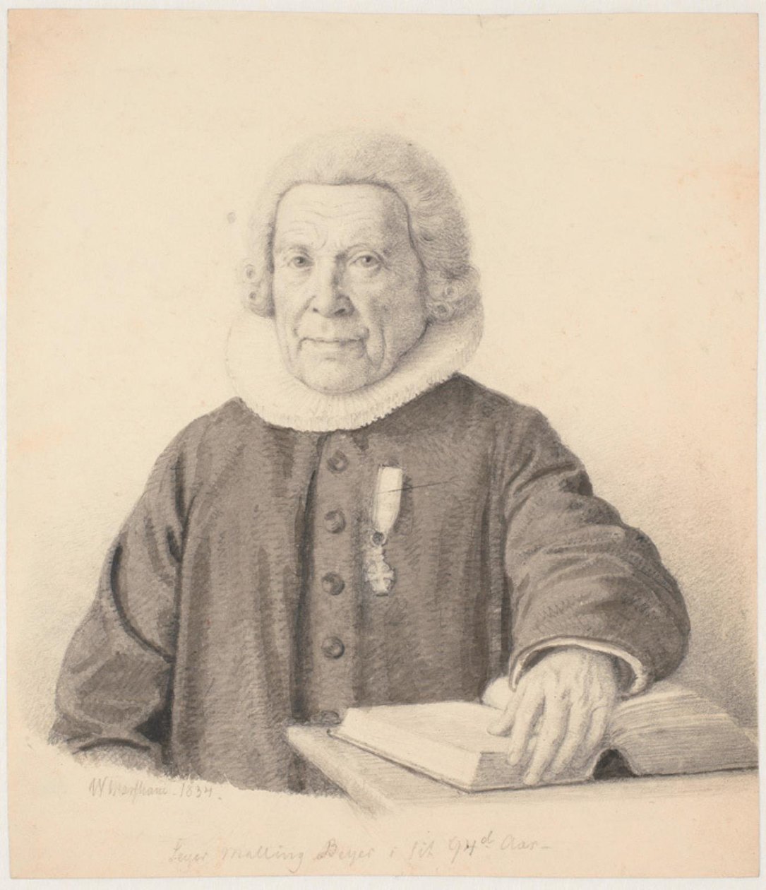 Pastor "Seyer Malling Beyer i sit 94de Aar" de Wilhelm Marstrand