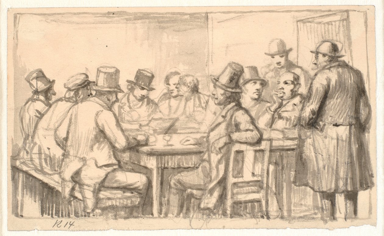 Políticos em uma taverna de Wilhelm Marstrand