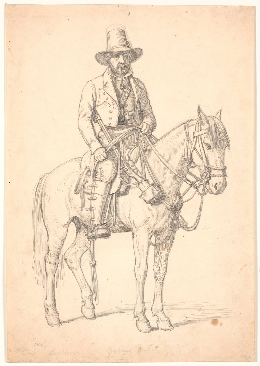 "Príncipe Rospigliosi" a cavalo, "Guardião em Nemi" de Wilhelm Marstrand