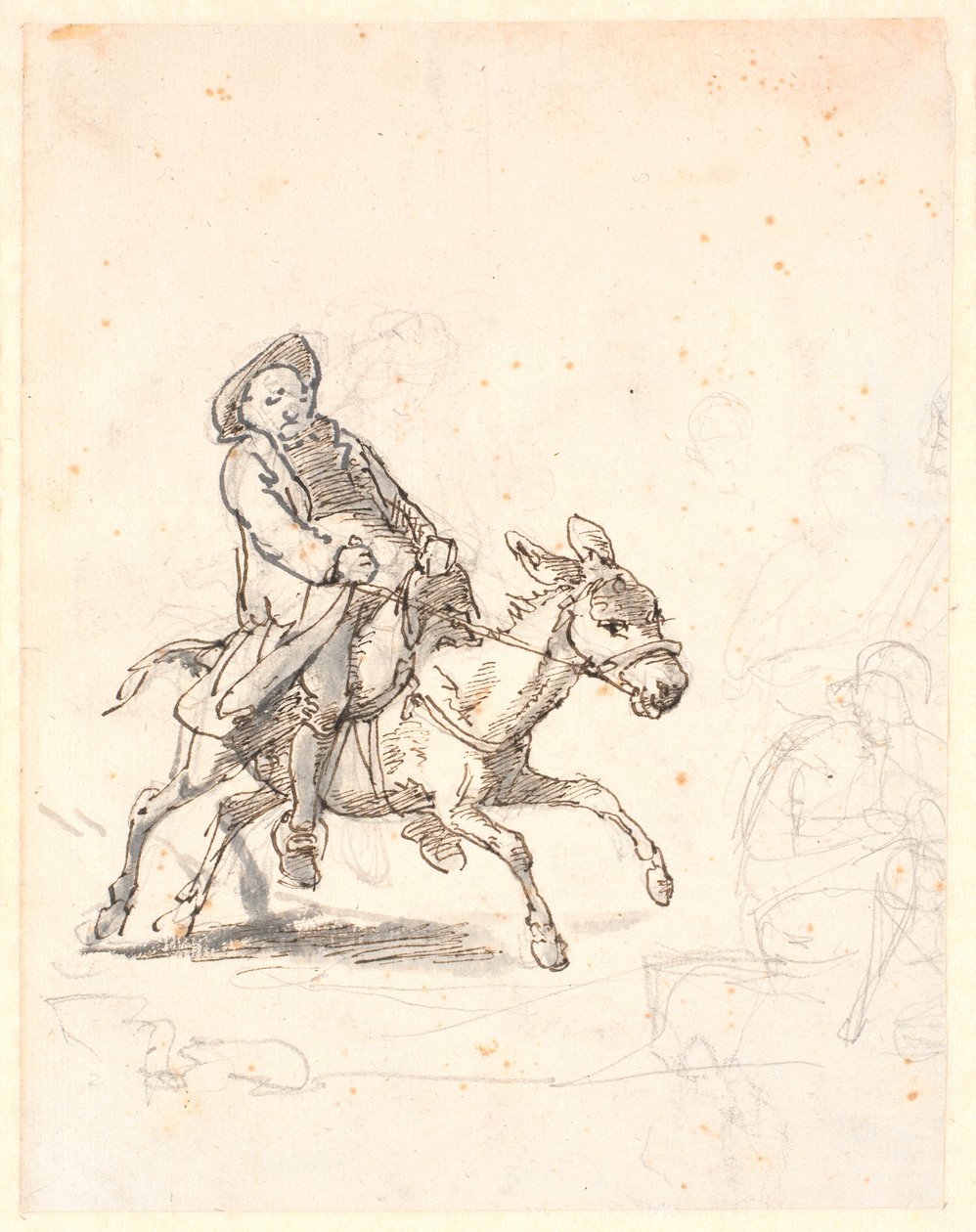 Sacerdote em burro a galope de Wilhelm Marstrand