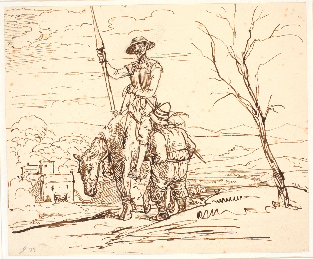 Sancho Pança conta a história das cabras de Wilhelm Marstrand