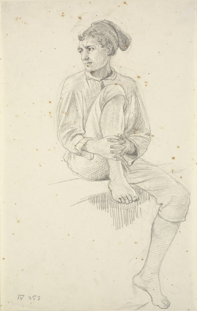 Pescador sentado de Wilhelm Marstrand