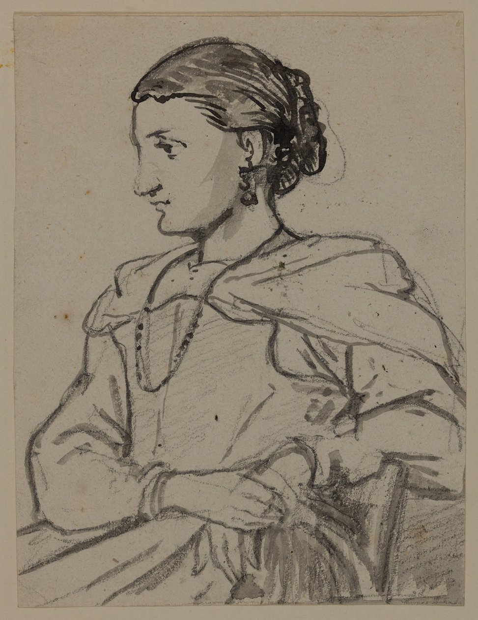 Figura feminina sentada de Wilhelm Marstrand