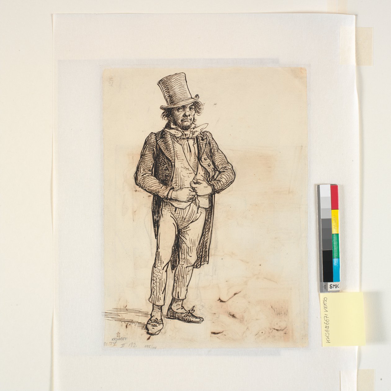 Estudo do sapateiro vestido a rigor de domingo numa outra perspetiva de Wilhelm Marstrand