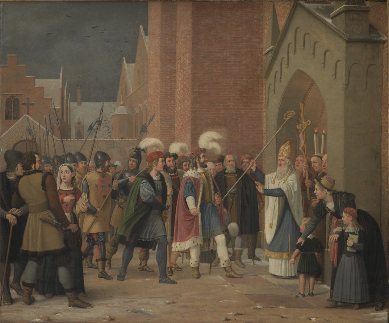 Svend Estridsen e Bispo Vilhelm de Wilhelm Marstrand