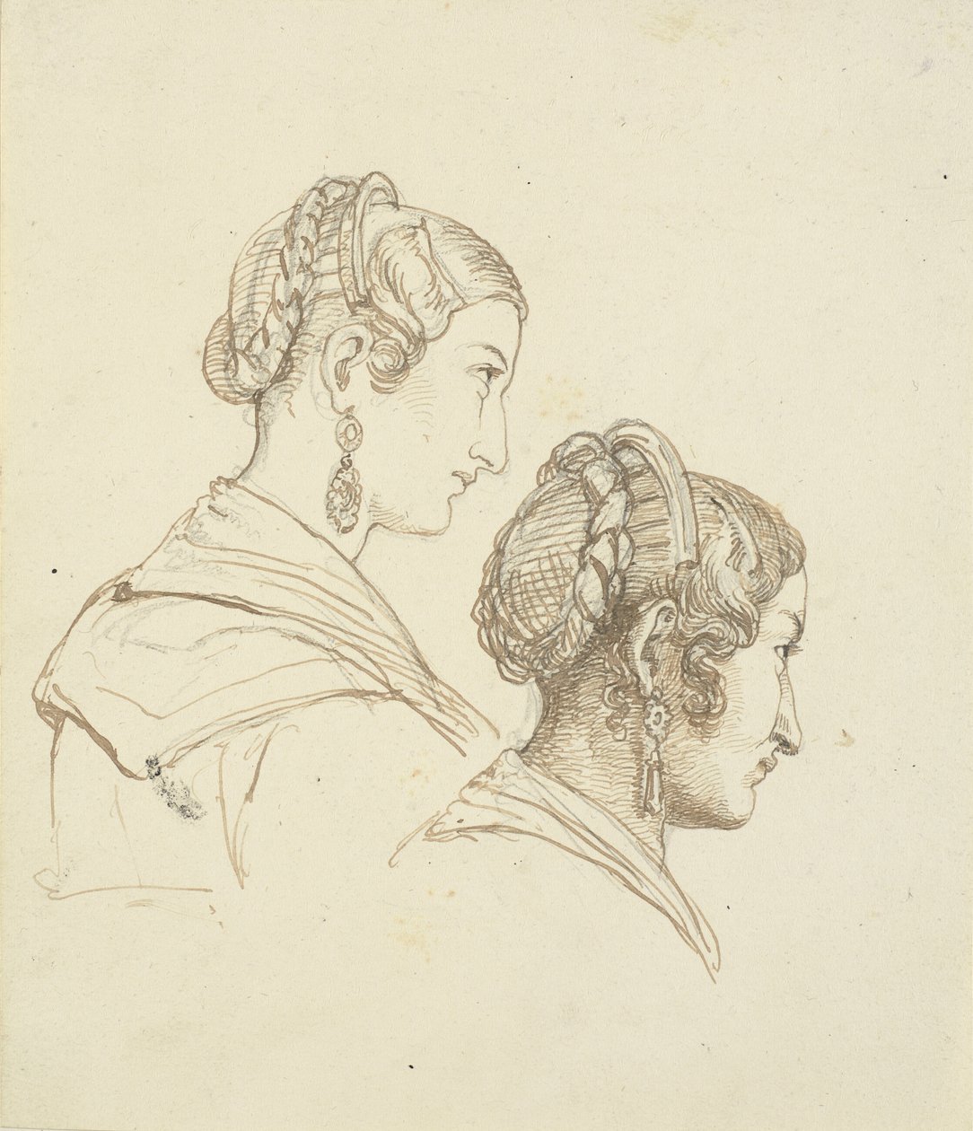 Duas cabeças femininas de Wilhelm Marstrand