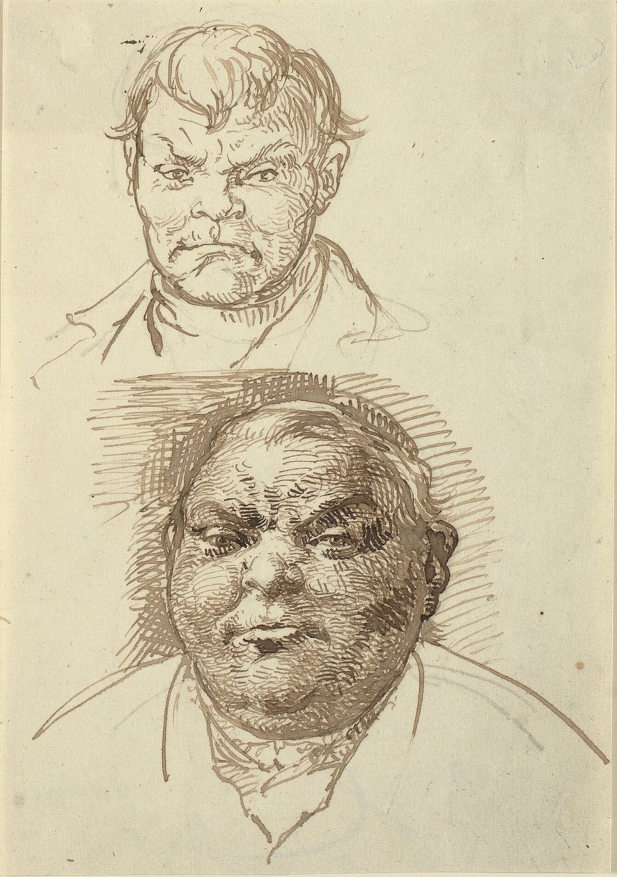 Duas cabeças masculinas de Wilhelm Marstrand