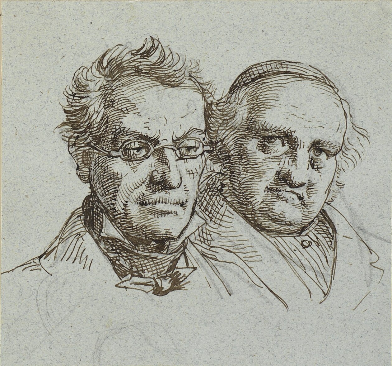 Duas cabeças masculinas de Wilhelm Marstrand