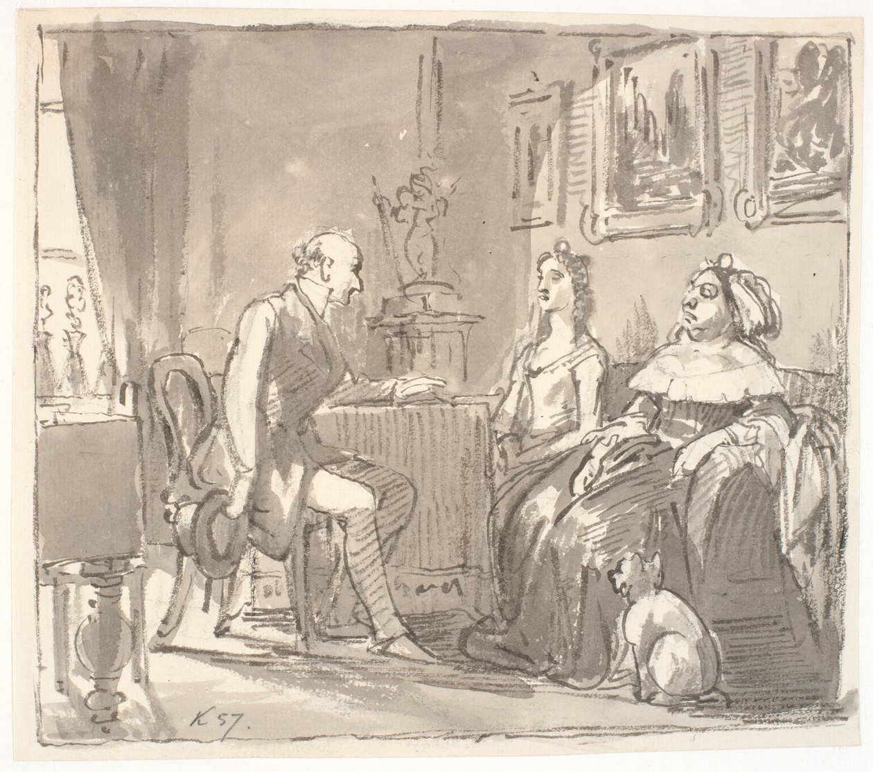 Visite com sua graça de Wilhelm Marstrand