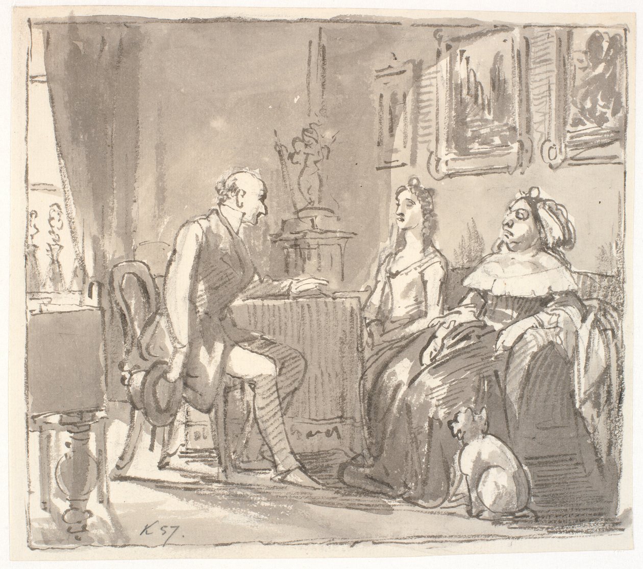 Visite com sua graça de Wilhelm Marstrand