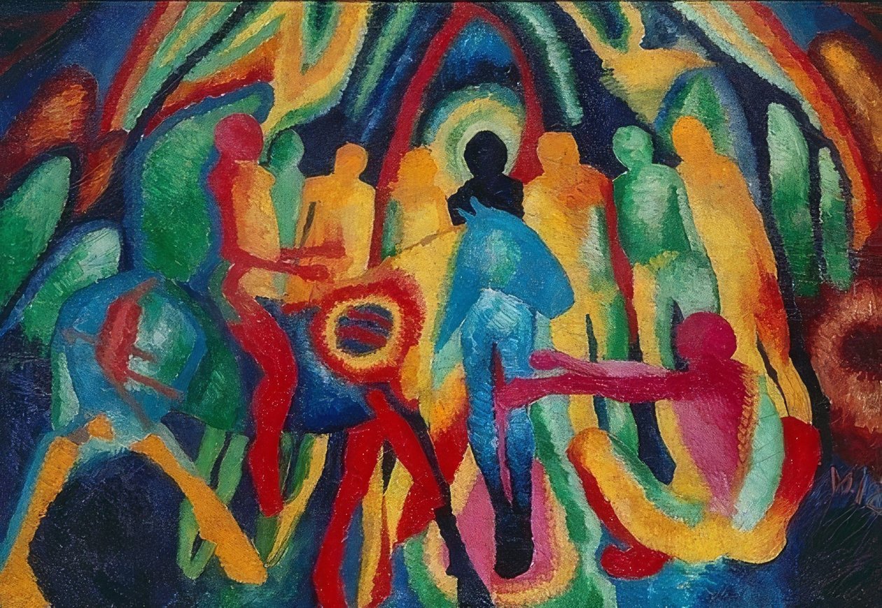 Entrada em Jerusalém. 1912 de Wilhelm Morgner