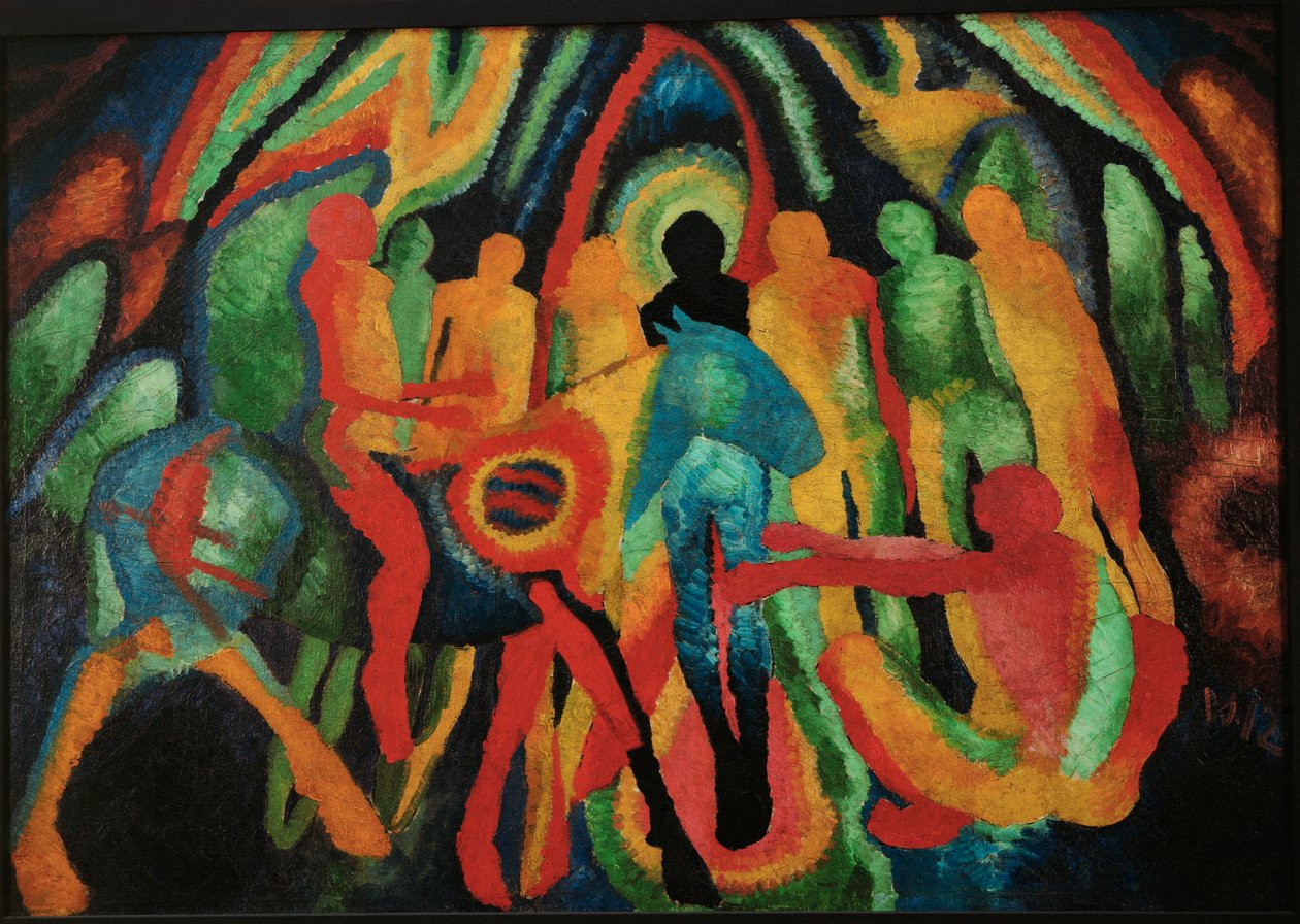 Entrada em Jerusalém (pintura sobre tela) de Wilhelm Morgner