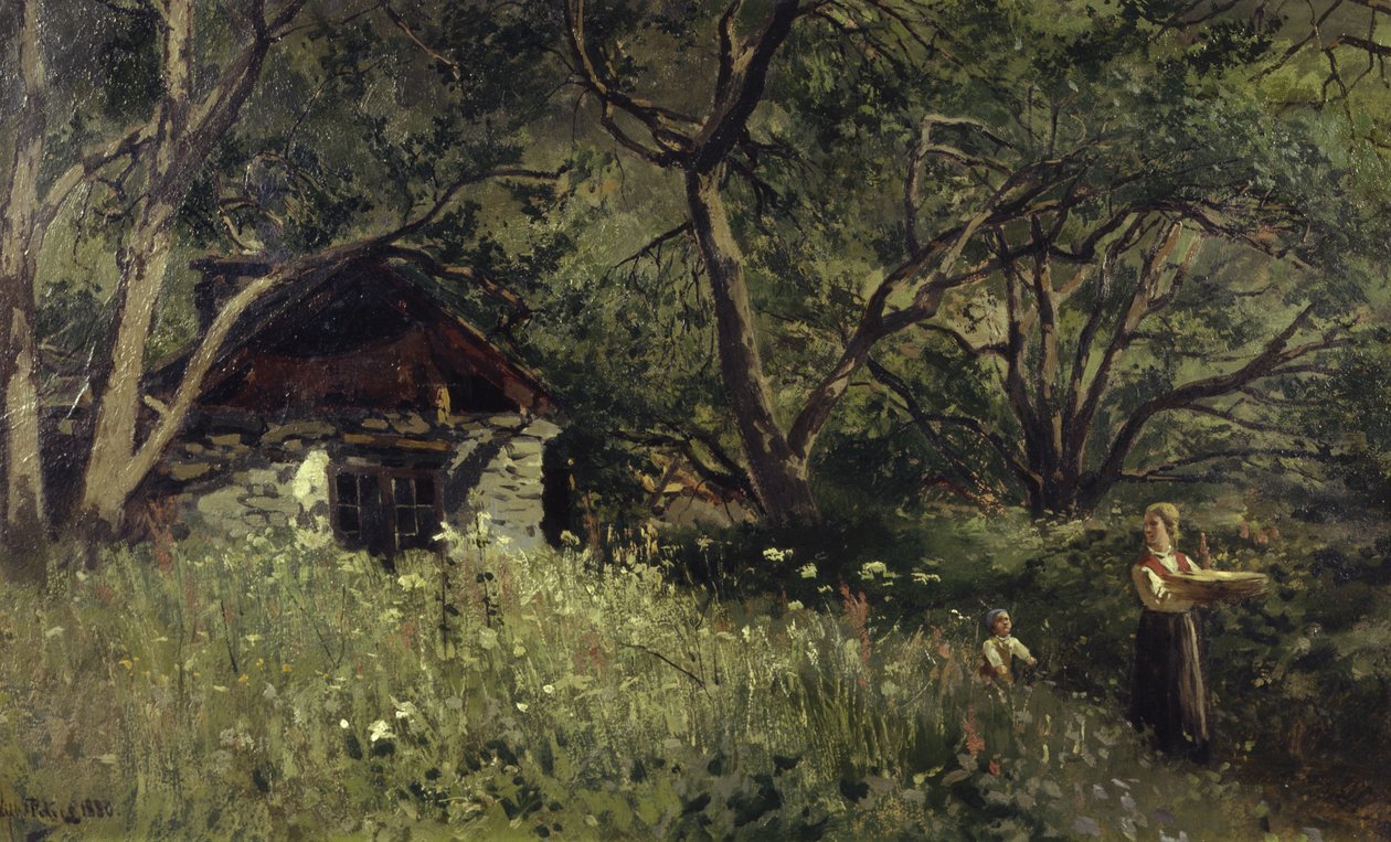 Cozedura de verão (óleo sobre tela) de Wilhelm Peters