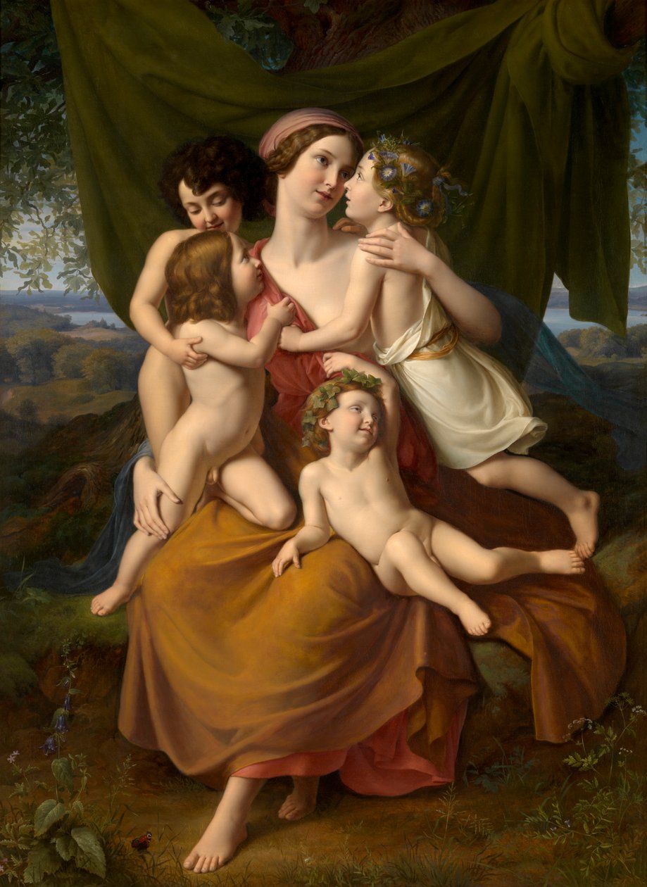 Caridade (óleo sobre tela) de Wilhelm Schadow