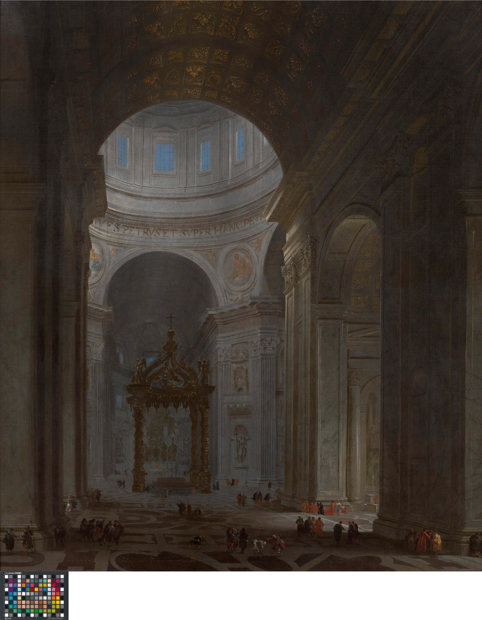 Interior da Basílica de São Pedro em Roma de Wilhelm Schubert van Ehrenberg