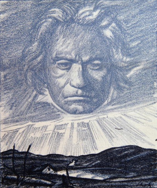 Um tributo ao génio de Beethoven, ilustração da revista 