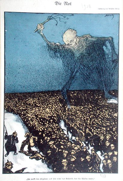 "Pobreza", caricatura pró-socialista que critica a política do Segundo Império Alemão (1870-1914) de Wilhelm Schulz