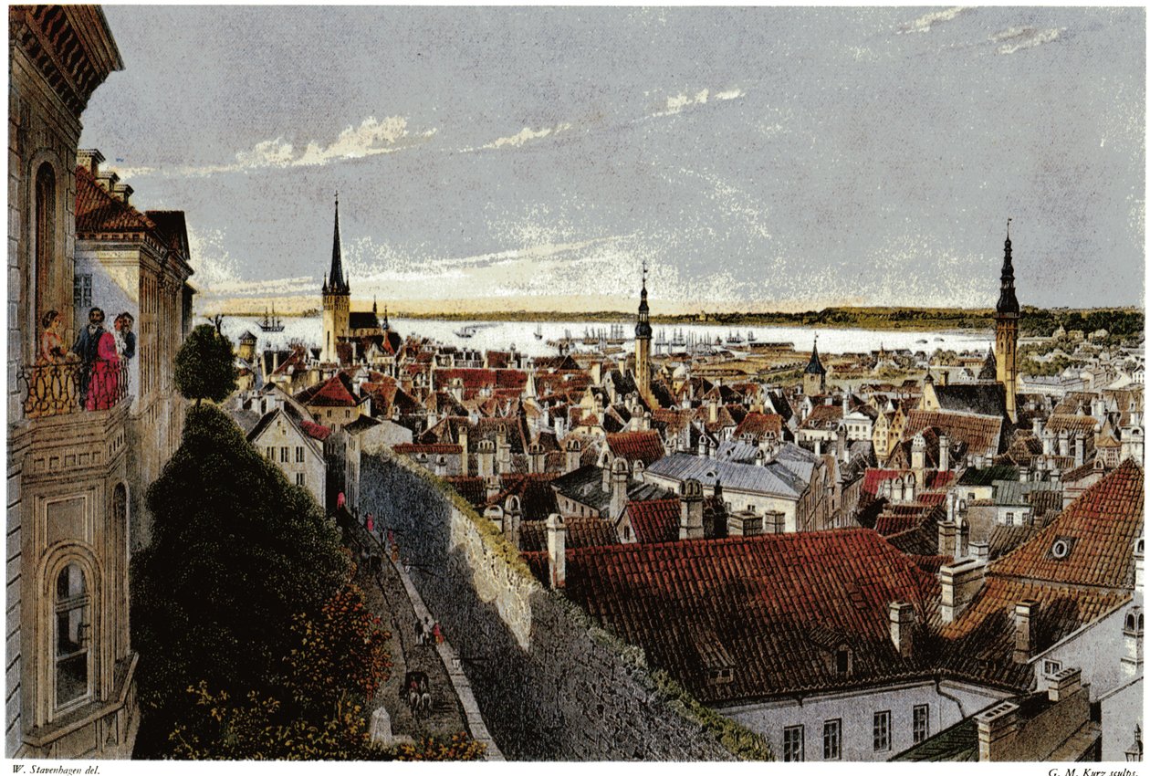 Vista de Reval, cerca de 1855 de Wilhelm Siegfried Stavenhagen