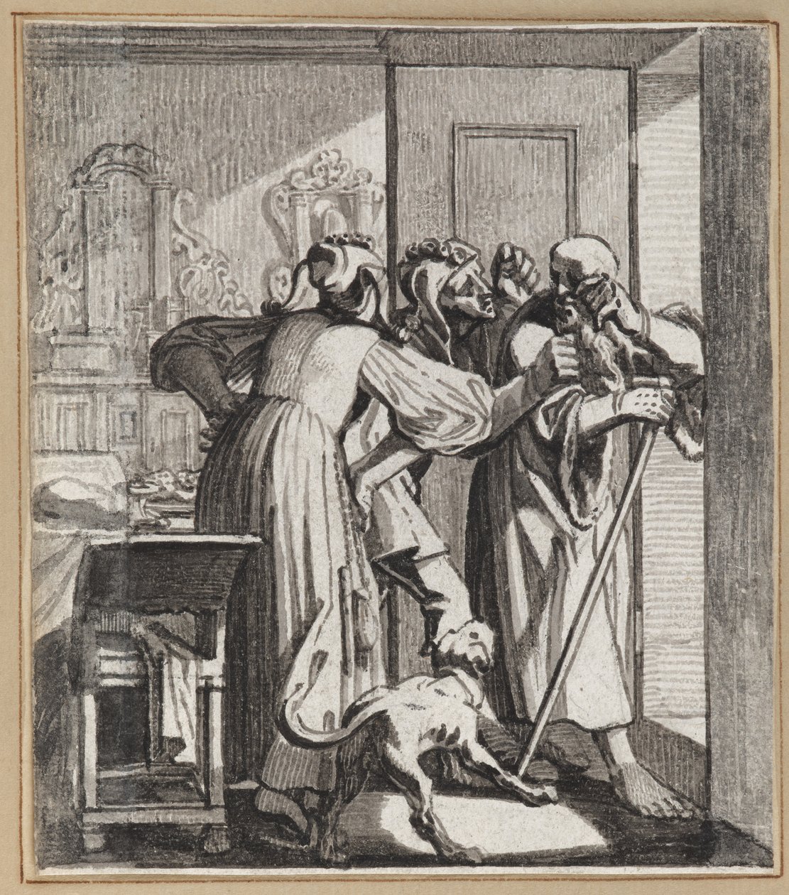 O Tolo a gozar com os Pais Antigos de Wilhelm Stettler