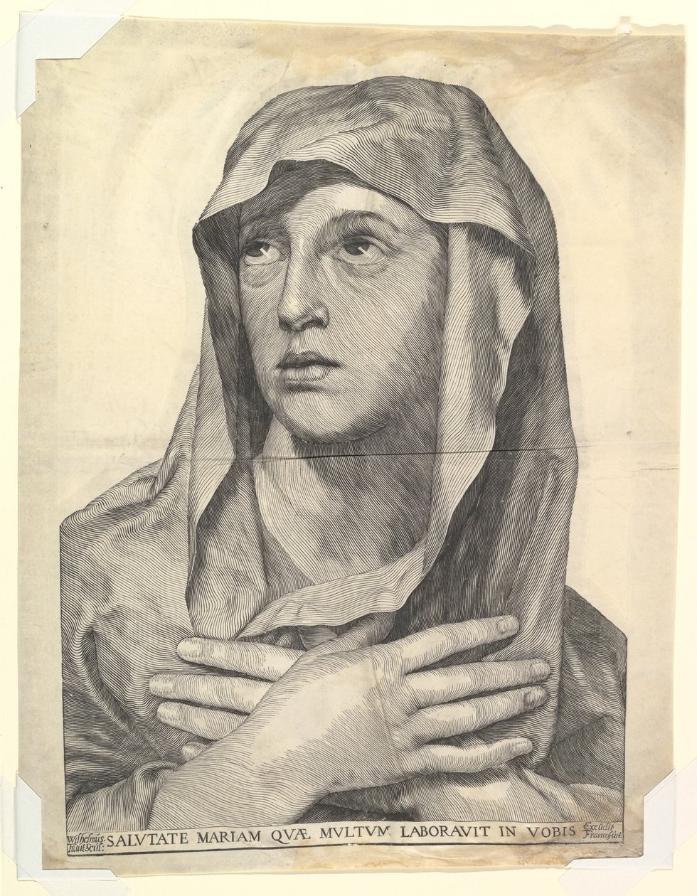 Busto de Maria com as mãos cruzadas.n.d. de Wilhelm Traut