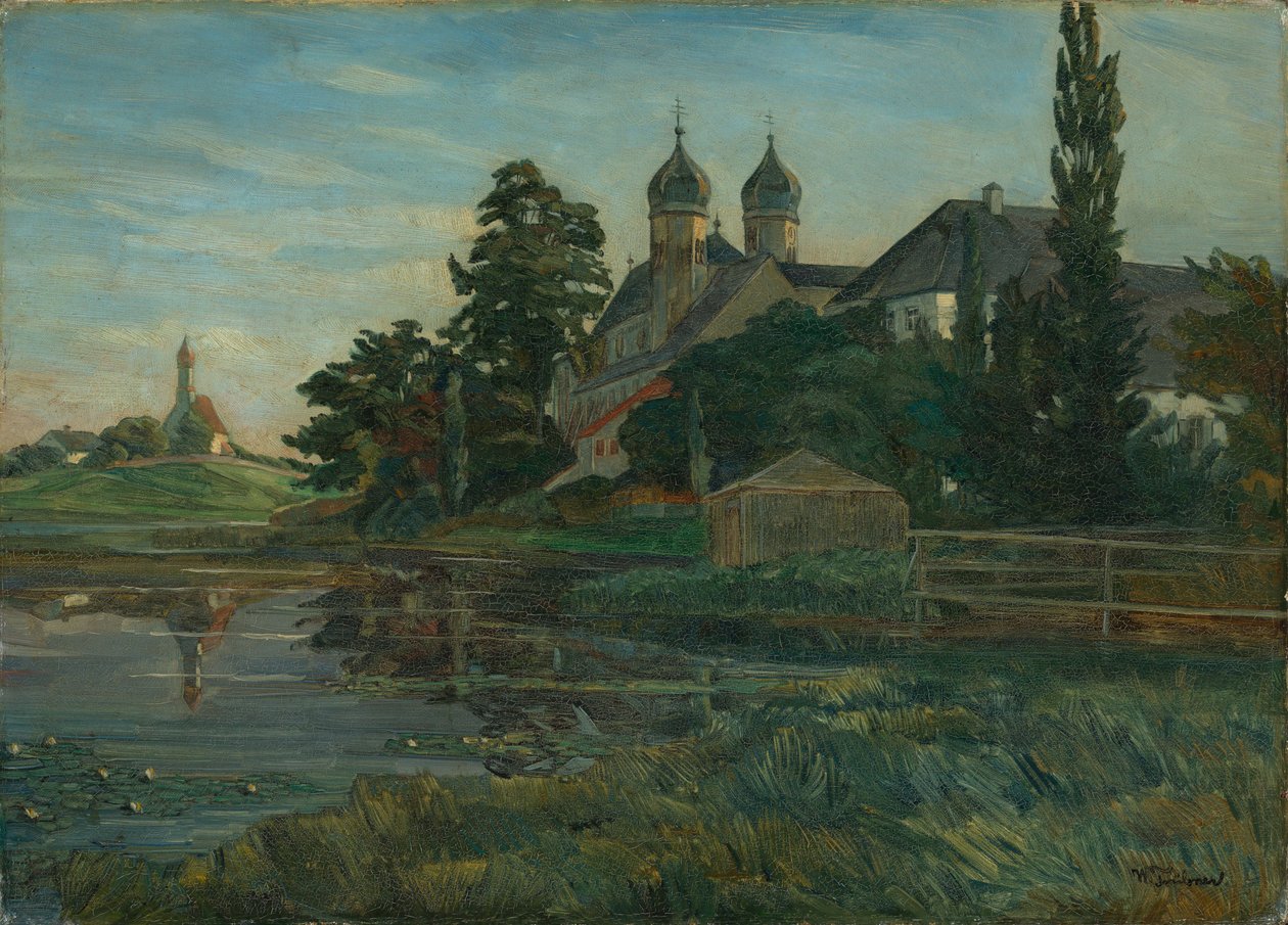 Vista da abadia de Seeon de Wilhelm Trübner
