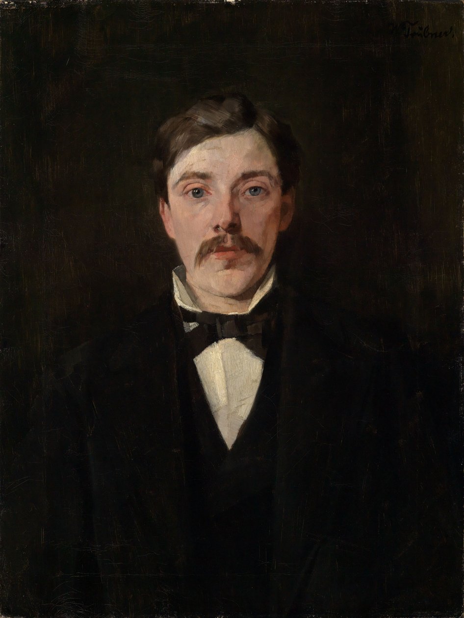 Retrato do Dr. Karl Ignaz Trübner, irmão do artista de Wilhelm Trübner