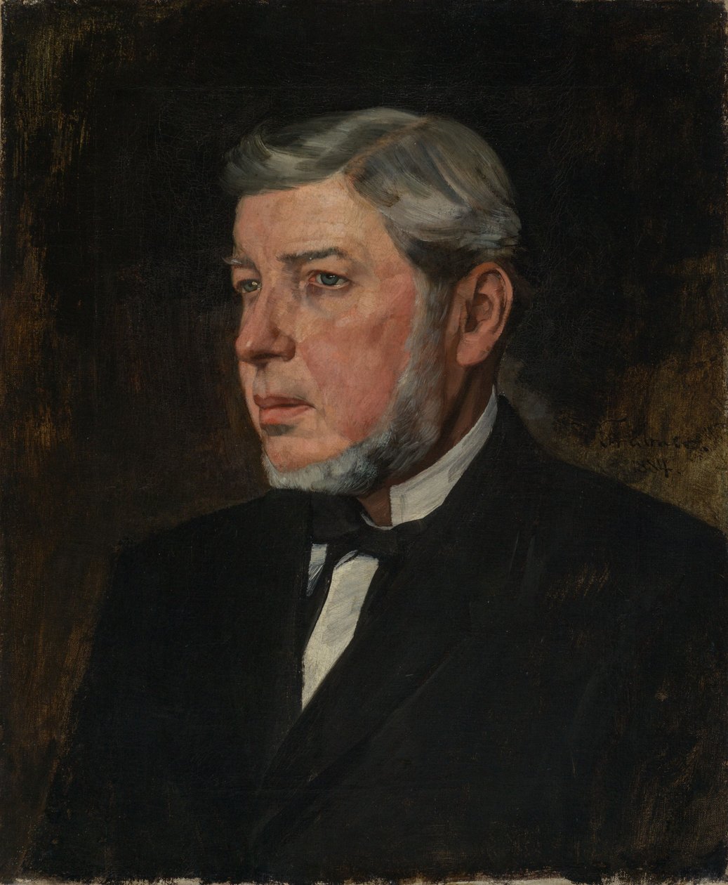 Retrato do pai do artista, Georg Trübner de Wilhelm Trübner