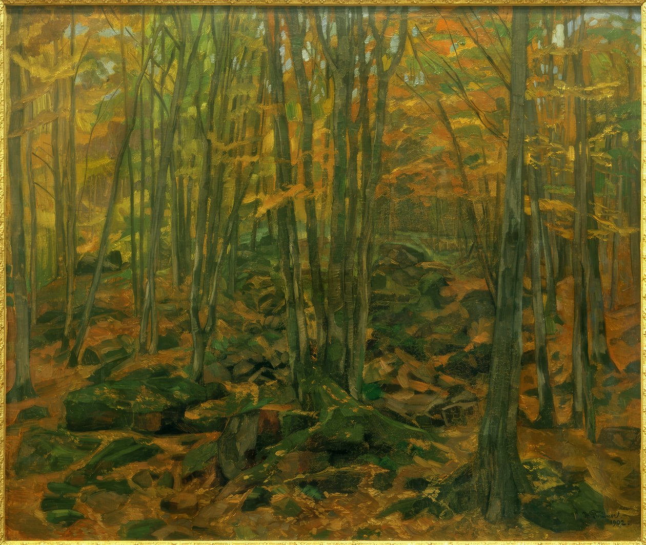 Pedregulhos de rocha no Odenwald de Wilhelm Trübner