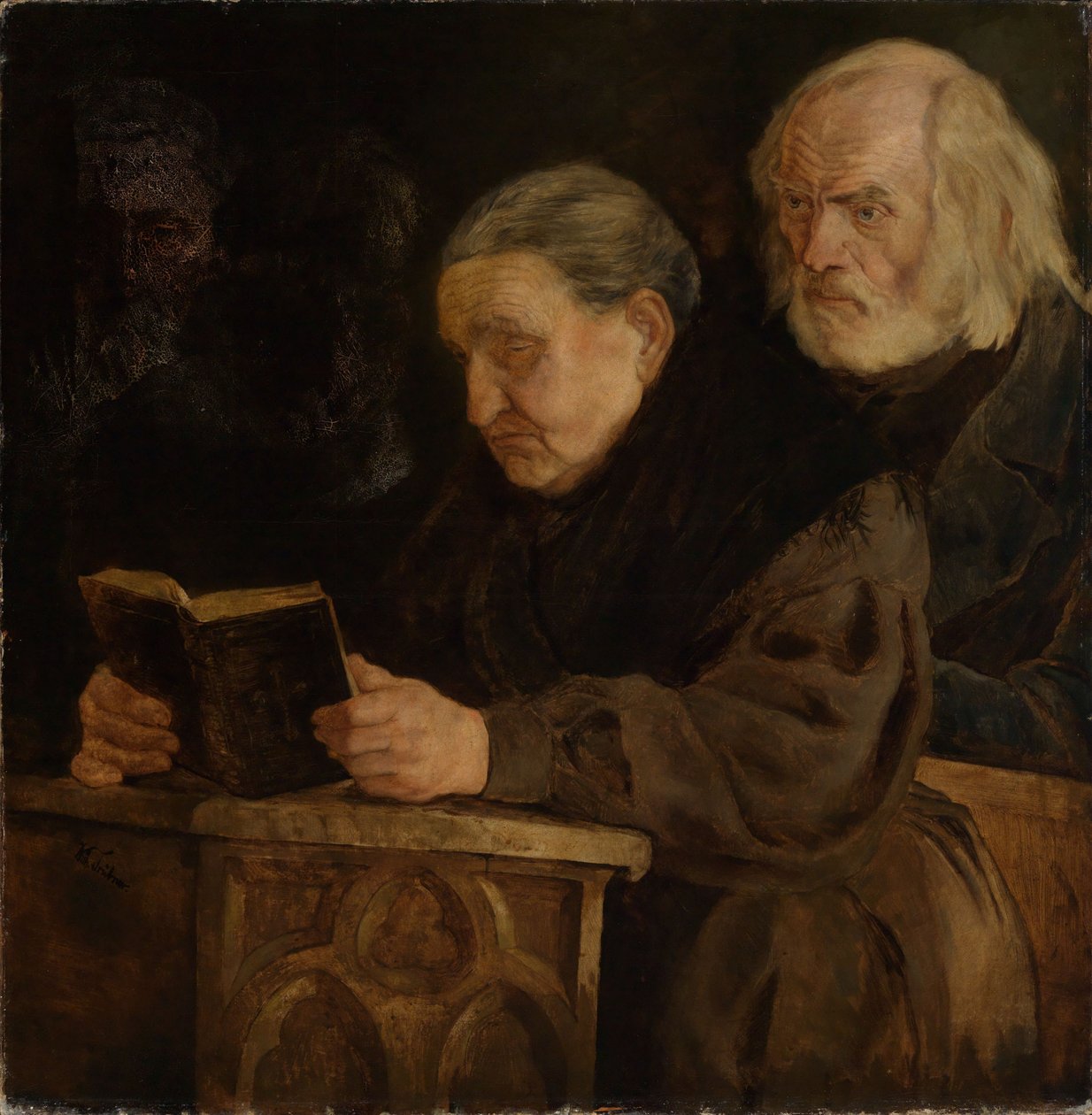 Na igreja de Wilhelm Trübner