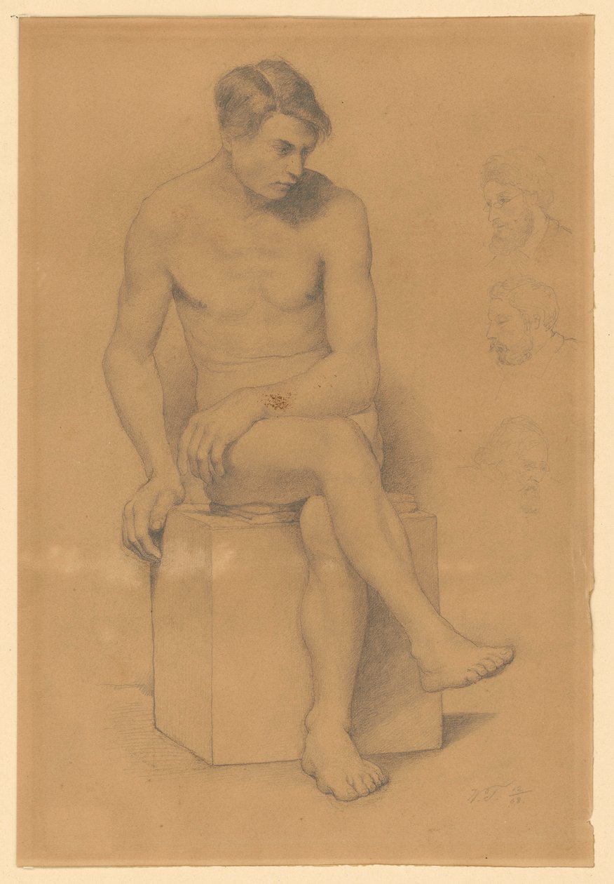 Nu masculino de Wilhelm Trübner