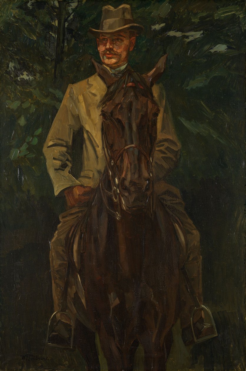 Retrato equestre de Wilhelm Trübner