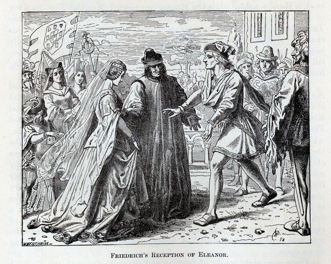 Recepção de Eleanor de Friedrich, 1882 de Wilhelm Werthmann