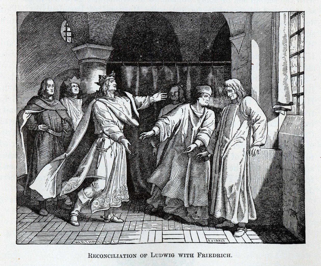Reconciliação de Ludwig com Friedrich, 1882 de Wilhelm Werthmann