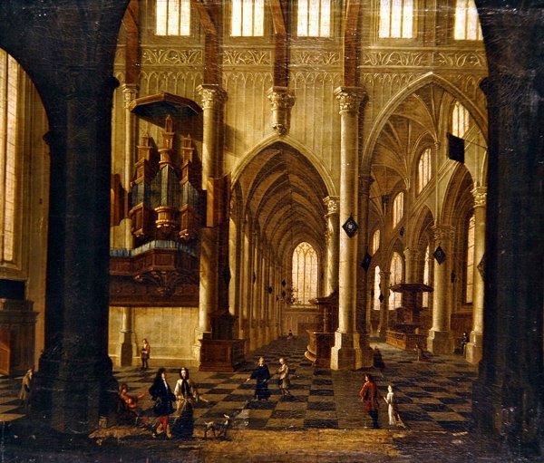 Interior da Igreja (óleo sobre tela) de Wilhelm van Ehrenberg
