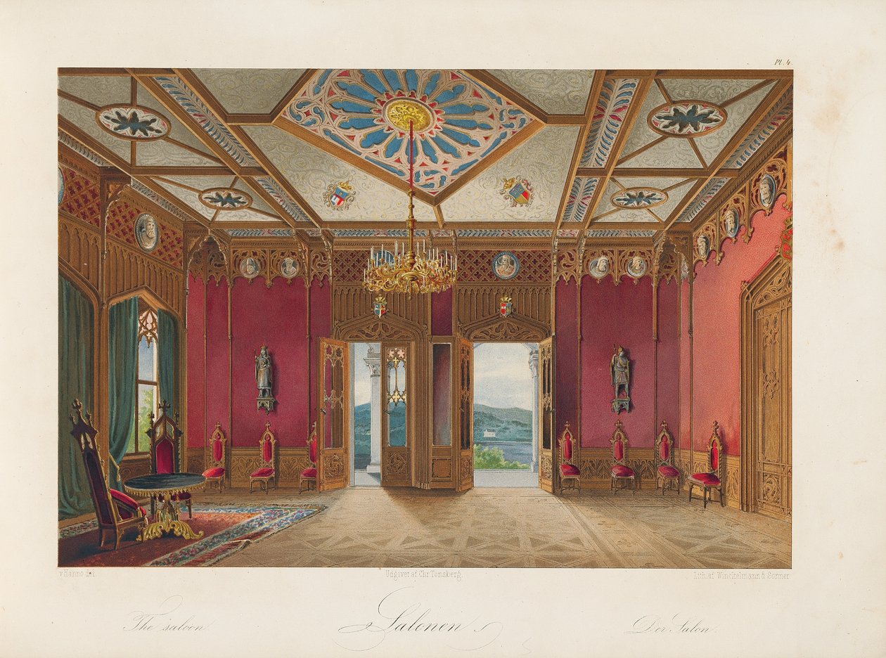 Oscarshal Saloon, 1852 de Wilhelm von Hanno