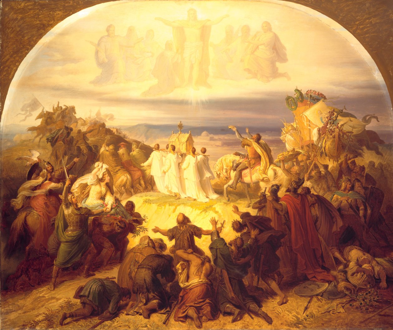 Cruzados antes de Jerusalém. de Wilhelm von Kaulbach