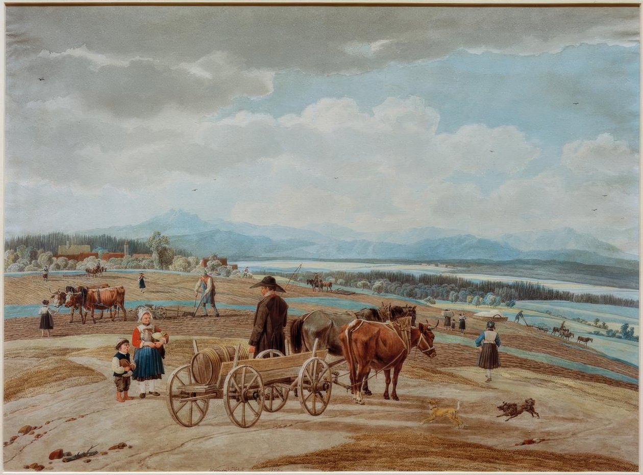 Vagão de agricultor nos Prealps de Wilhelm von Kobell