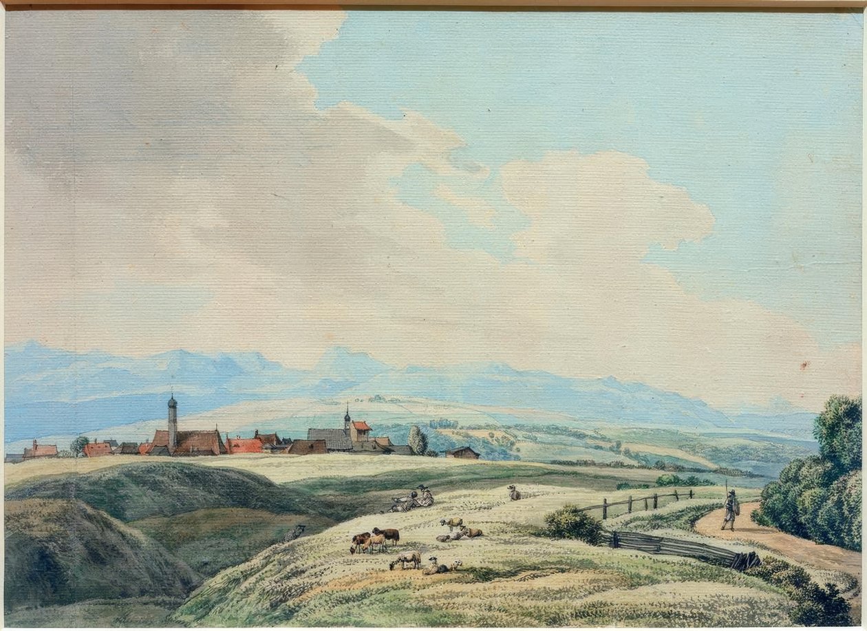 Vista de Weilheim de Wilhelm von Kobell